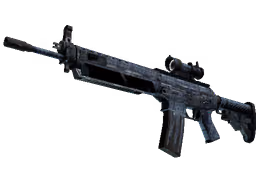 SG 553 | Waves Perforated (Battle-Scarred)